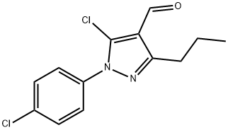 5-chloro-1-(4-chlorophenyl)-3-propyl-1H-pyrazole-4-carbaldehyde Struktur