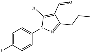 5-chloro-1-(4-fluorophenyl)-3-propyl-1H-pyrazole-4-carbaldehyde Struktur