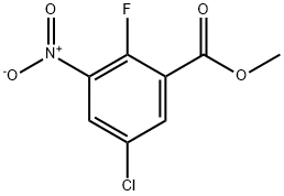 5-Chloro-2-fluoro-3-nitro-benzoic acid methyl ester Struktur