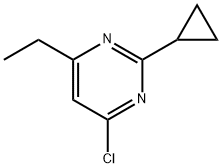 4-chloro-2-cyclopropyl-6-ethylpyrimidine Struktur