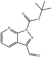 tert-butyl 3-formyl-1H-pyrazolo[3,4-b]pyridine-1-carboxylate Struktur