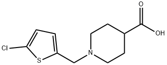 1-[(5-chlorothiophen-2-yl)methyl]piperidine-4-carboxylic acid Struktur