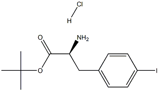 DL-4-iodo- Phenylalanine 1,1-dimethylethyl ester, hydrochloride Struktur