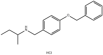 {[4-(benzyloxy)phenyl]methyl}(butan-2-yl)amine hydrochloride Struktur