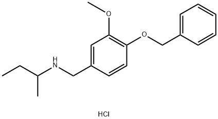 {[4-(benzyloxy)-3-methoxyphenyl]methyl}(butan-2-yl)amine hydrochloride Struktur