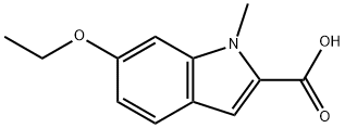 6-ethoxy-1-methyl-1H-indole-2-carboxylic acid Struktur