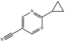 2-CYCLOPROPYLPYRIMIDINE-5-CARBONITRILE Struktur