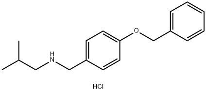 {[4-(benzyloxy)phenyl]methyl}(2-methylpropyl)amine hydrochloride Struktur