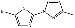 5-bromo-2-(3-methylpyrazol-1-yl)-1,3-thiazole Struktur