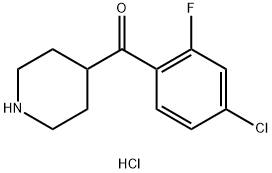 (4-CHLORO-2-FLUOROPHENYL)(PIPERIDIN-4-YL)METHANONE HYDROCHLORIDE Struktur