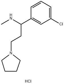 1-(3-CHLOROPHENYL)-N-METHYL-3-(PYRROLIDIN-1-YL)PROPAN-1-AMINE HYDROCHLORIDE Struktur