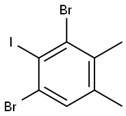 1,3-DIBROMO-2-IODO-4,5-DIMETHYLBENZENE Struktur