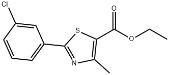 Ethyl 4-methyl-2-(3-chlorophenyl)thiazole-5-carboxylate Struktur