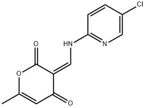 (Z)-3-(((5-chloropyridin-2-yl)amino)methylene)-6-methyl-2H-pyran-2,4(3H)-dione Struktur