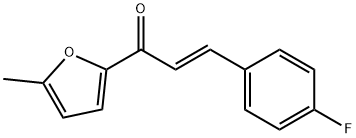 (2E)-3-(4-fluorophenyl)-1-(5-methylfuran-2-yl)prop-2-en-1-one Struktur