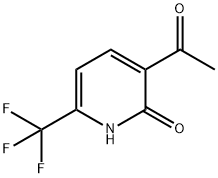 3-acetyl-6-(trifluoromethyl)-1,2-dihydropyridin-2-one Struktur