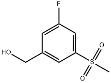 (3-fluoro-5-(methylsulfonyl)phenyl)methanol Struktur