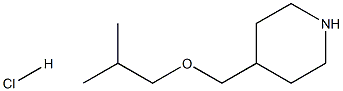 4-[(2-methylpropoxy)methyl]piperidine hydrochloride Struktur