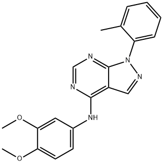 N-(3,4-dimethoxyphenyl)-1-(o-tolyl)-1H-pyrazolo[3,4-d]pyrimidin-4-amine Struktur