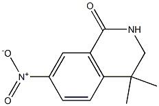 1(2H)-Isoquinolinone, 3,4-dihydro-4,4-dimethyl-7-nitro- Struktur