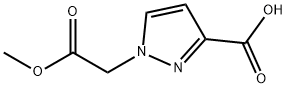 1-(2-methoxy-2-oxoethyl)-1H-pyrazole-3-carboxylic acid Struktur