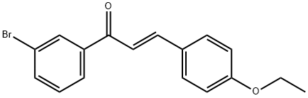 (2E)-1-(3-bromophenyl)-3-(4-ethoxyphenyl)prop-2-en-1-one Struktur