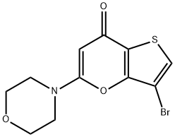 3-bromo-5-(morpholin-4-yl)-7H-thieno[3,2-b]pyran-7-one Struktur