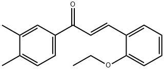 (2E)-1-(3,4-dimethylphenyl)-3-(2-ethoxyphenyl)prop-2-en-1-one Struktur