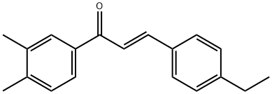 (2E)-1-(3,4-dimethylphenyl)-3-(4-ethylphenyl)prop-2-en-1-one Struktur