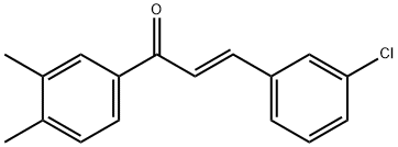 (2E)-3-(3-chlorophenyl)-1-(3,4-dimethylphenyl)prop-2-en-1-one Struktur