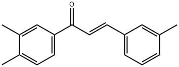 (2E)-1-(3,4-dimethylphenyl)-3-(3-methylphenyl)prop-2-en-1-one Struktur