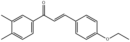 (2E)-1-(3,4-dimethylphenyl)-3-(4-ethoxyphenyl)prop-2-en-1-one Struktur