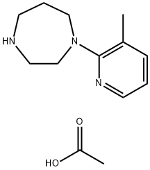 1-(3-methylpyridin-2-yl)-1,4-diazepane: acetic acid Struktur