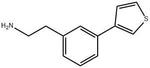 2-(3-(thiophen-3-yl)phenyl)ethanamine Struktur