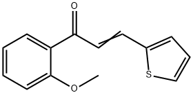 (2E)-1-(2-methoxyphenyl)-3-(thiophen-2-yl)prop-2-en-1-one Struktur