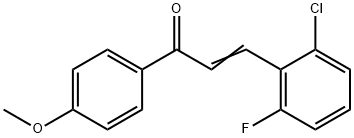 (2E)-3-(2-chloro-6-fluorophenyl)-1-(4-methoxyphenyl)prop-2-en-1-one Struktur