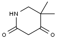 5,5-Dimethylpiperidine-2,4-dione Struktur