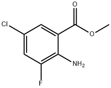 2-Amino-5-chloro-3-fluoro-benzoic acid methyl ester Struktur