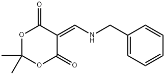 5-[(benzylamino)methylidene]-2,2-dimethyl-1,3-dioxane-4,6-dione Struktur