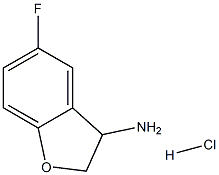 5-Fluoro-2,3-dihydro-benzofuran-3-ylamine hydrochloride Struktur