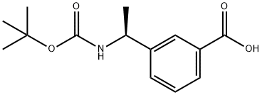 (S)-3-(1-tert-Butoxycarbonylamino-ethyl)-benzoic acid Struktur