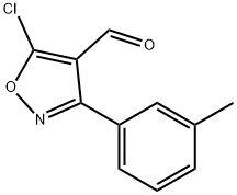 5-chloro-3-(3-methylphenyl)-1,2-oxazole-4-carbaldehyde Struktur