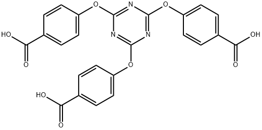 2,4,6-tris(4-carboxyphenoxy)-1,3,5-triazine Struktur