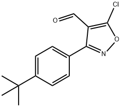 3-(4-tert-butylphenyl)-5-chloro-1,2-oxazole-4-carbaldehyde Struktur