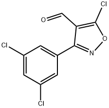 5-chloro-3-(3,5-dichlorophenyl)-1,2-oxazole-4-carbaldehyde Struktur