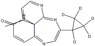 4-methyl-11-(1,2,2,3,3-pentadeuteriocyclopropyl)-5H-dipyrido[2,3-e:2',3'-f][1,4]diazepin-6-one Struktur