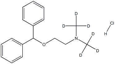 2-benzhydryloxy-N,N-bis(trideuteriomethyl)ethanamine:hydrochloride Struktur