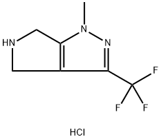 1,4,5,6-Tetrahydro-1-methyl-3-(trifluoromethyl)pyrrolo-[3,4-c]-pyrazole hydrochloride Struktur