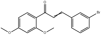 (2E)-3-(3-bromophenyl)-1-(2,4-dimethoxyphenyl)prop-2-en-1-one Struktur