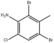 2,4-dibromo-6-chloro-3-methylaniline Struktur